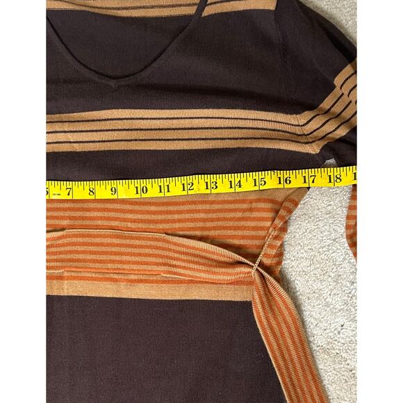 PrAna Sydney Striped Knit Bell Sleeve V-Neck Sweater‎ Belted Dress Sz S - Picture 7 of 9